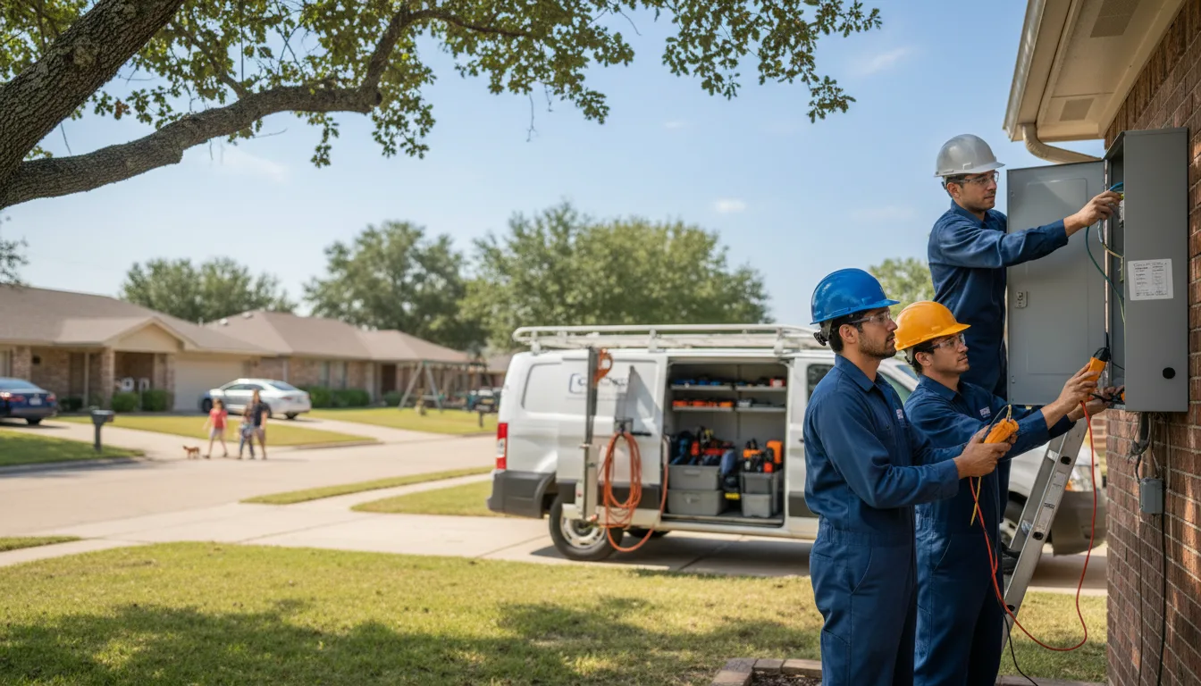 Certified electrician providing emergency electrical services in Blooming Grove, TX